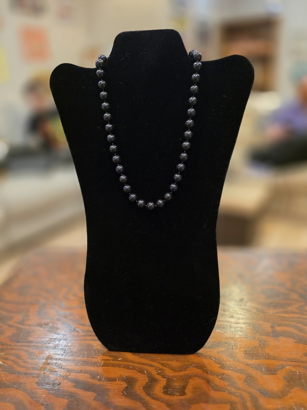 Black Beaded Necklace